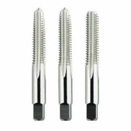 MORSE Hand Tap Set, Straight Flute, Series 2046, Imperial, 3 Piece, 71614 Size, GroundUNC Thread Stand 32707